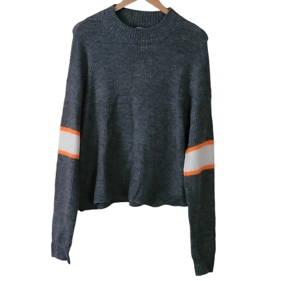 John & Jenn Varsity Stripe Mock Neck Sweater - Picture 4 of 6